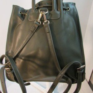 Moda Luxe Margo Olive Green Leather Backpack